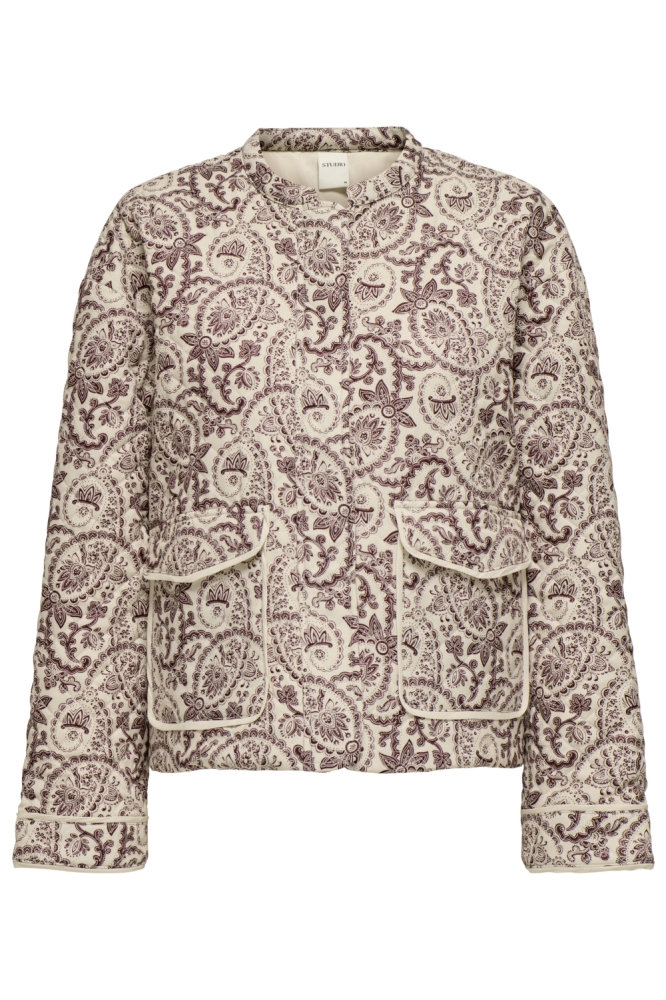 ONLHALLIE QUILTED JACKET OTW NOOS 15328523 EGRET/ZINFANDEL